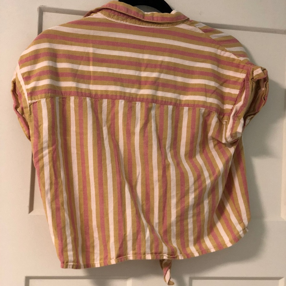 Striped Button Up top - Picture 3 of 5